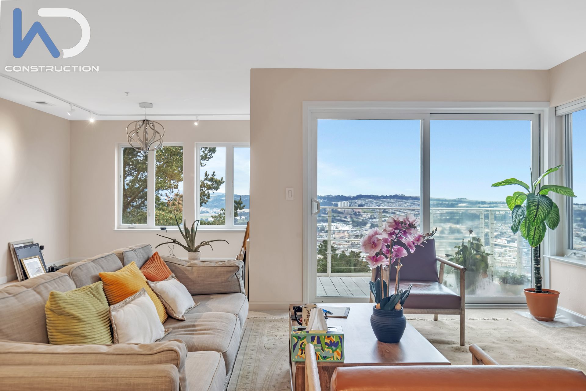 Daly City home interior with a Bay Area hillside view by We Do Construction