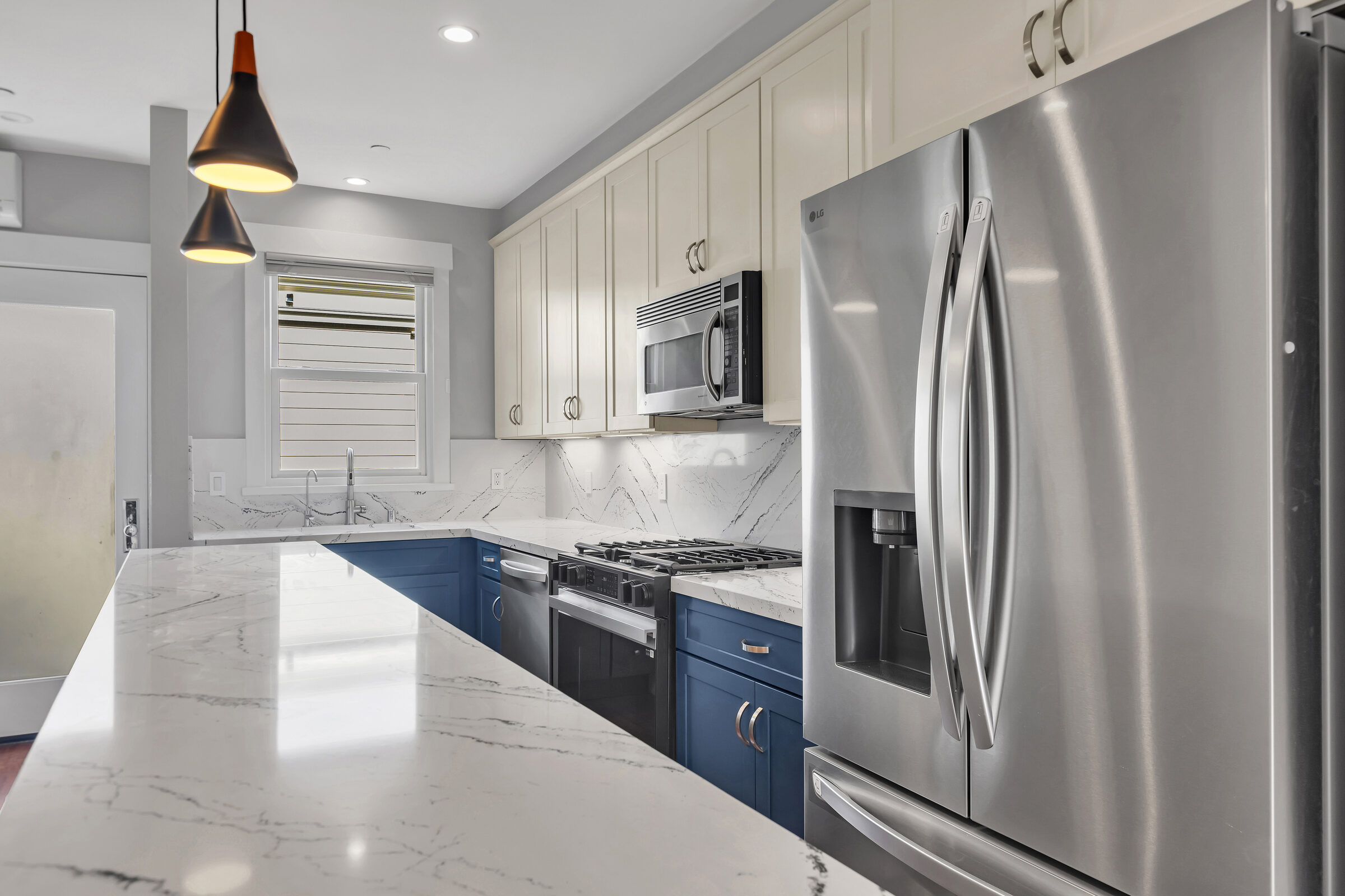 Navy-island kitchen, Grove Street remodel — We Do Construction