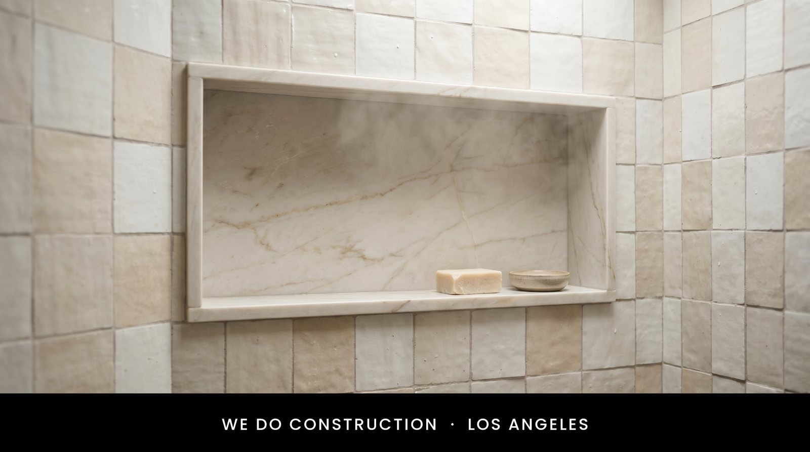 Shower niche detail in Millbrae by WDC