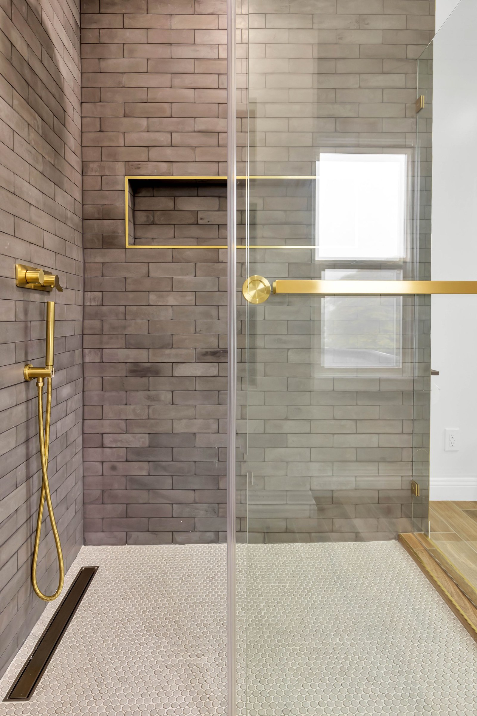 Primary bath, San Francisco — tile and fixture detail